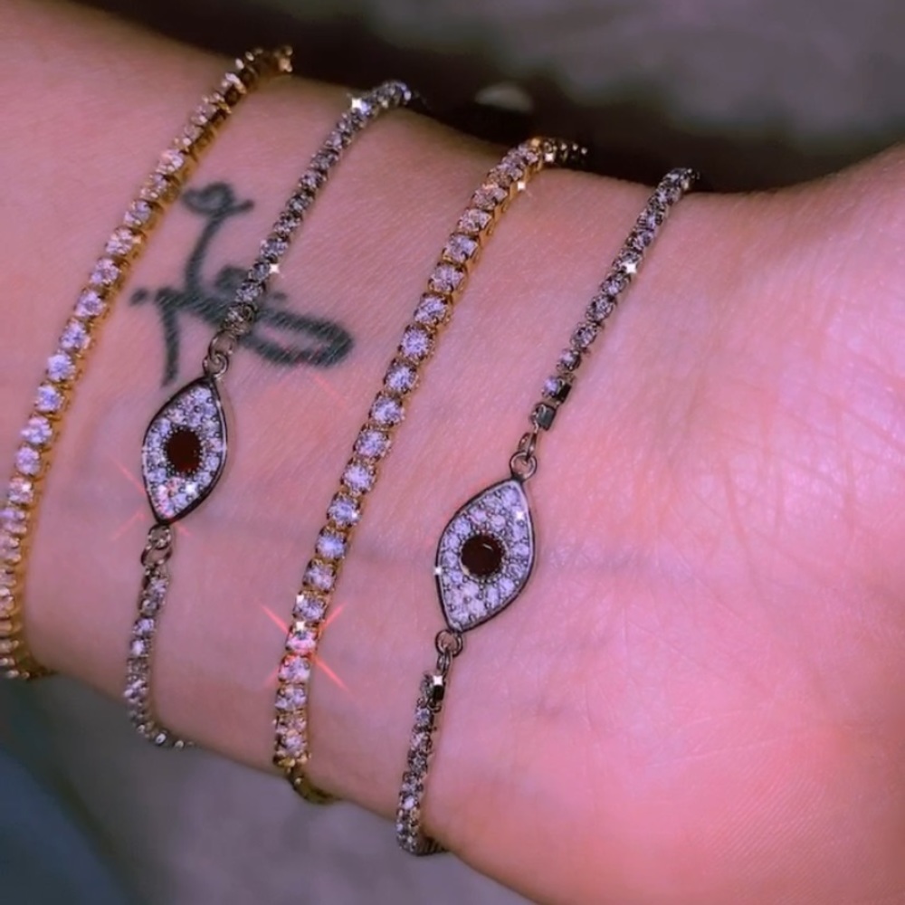 EVIL EYE & DIAMOND BRACELET